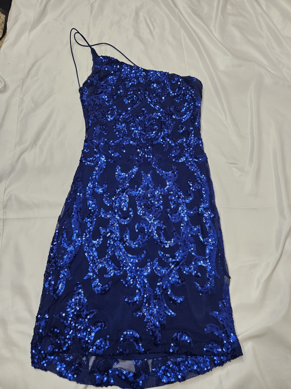 Windsor Royal Blue Sequin Bodice Mini Dress Party Dance Cocktails Date Night